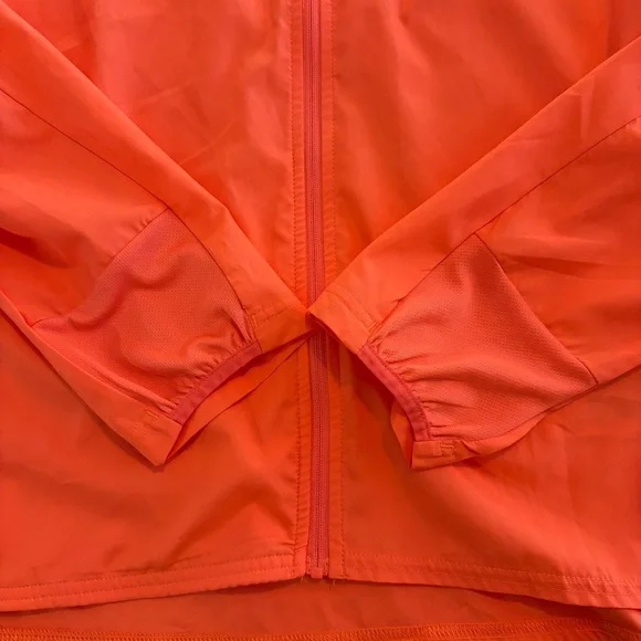 Adidas Running Vibrant Orange Track Jacket Windbreaker Rain Jacket ladies small - Picture 7 of 11